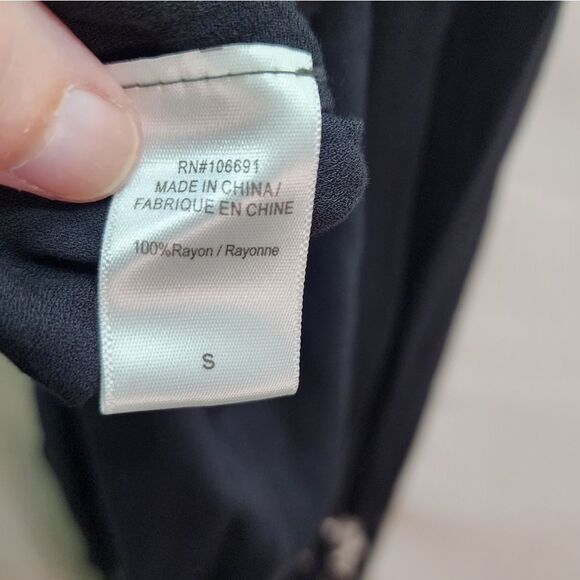 Young Fabulous & Broke Black Tie Die Split Wide Leg Pants Size Small - Picture 8 of 12